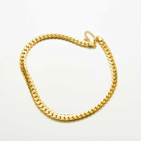 Ideal Item Signature Style Chunky Flat Snake Chain Necklace