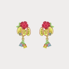 Tropical Flower Earrings Polished Layer