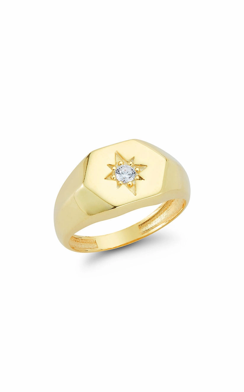 Star Signet Ring Elegant Creations Formal Highlight