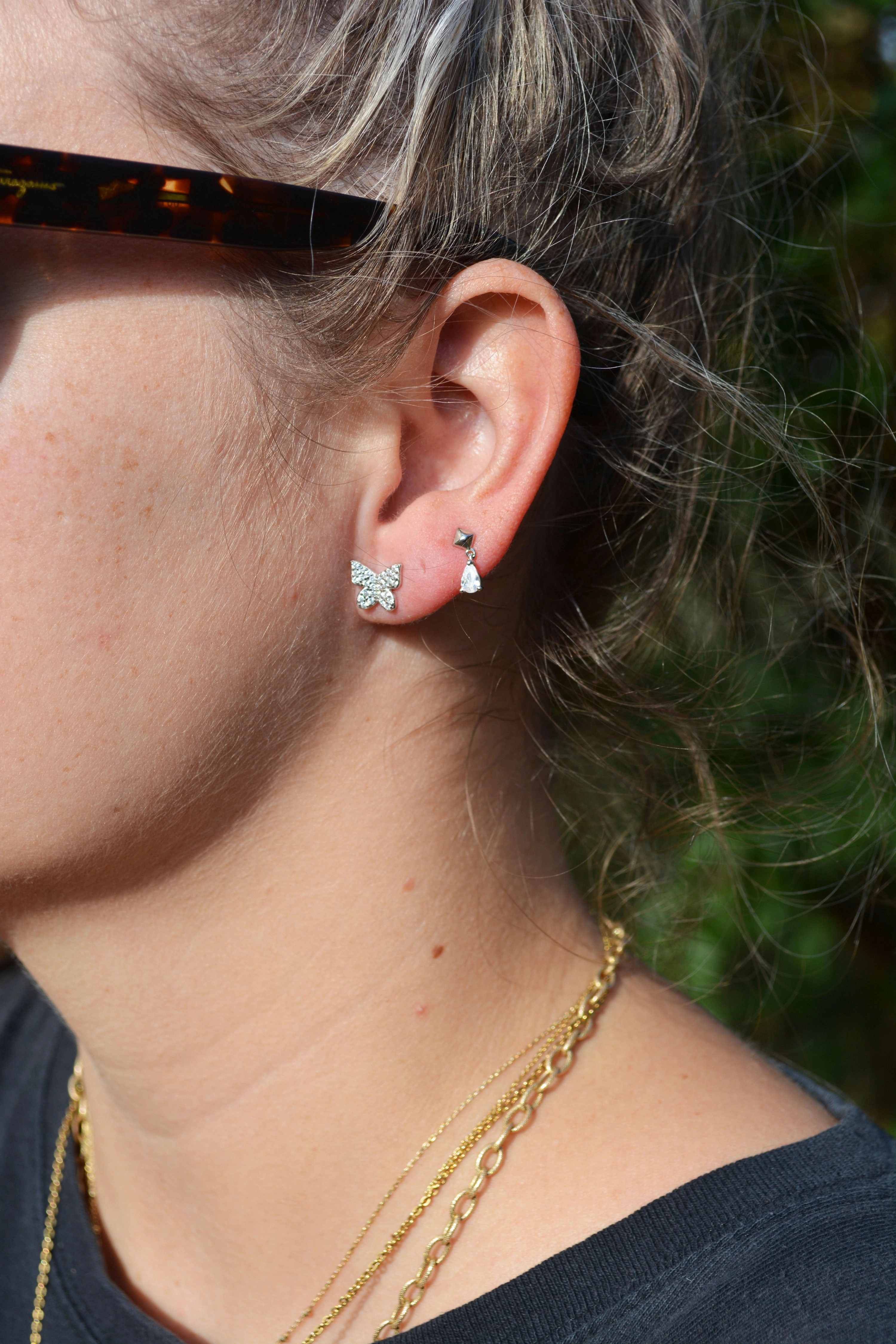 Refined Craftwork Rhinestone Flutter Studs