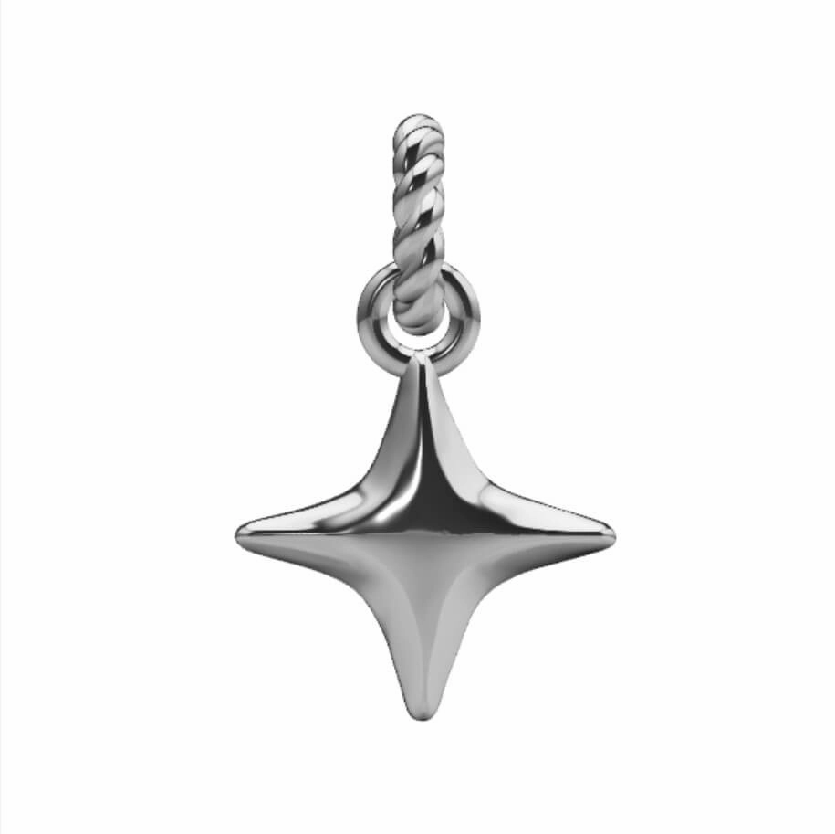 Modern Jewelry Bright Shine Twinkling Star Charm