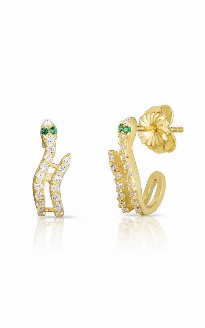 Snake Stud Earring Winter Vibes Polished Details