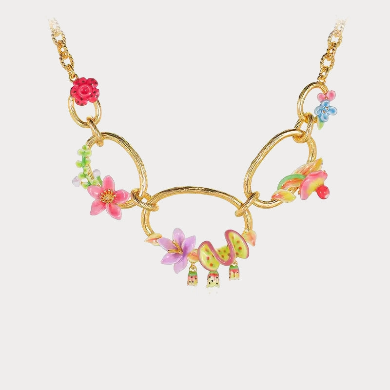 Simple Luxe Tropical Flower Necklace