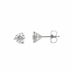 1.25cttw Round Diamonds in Three Prong Martini Earrings Beach Embellishment Modern Finish