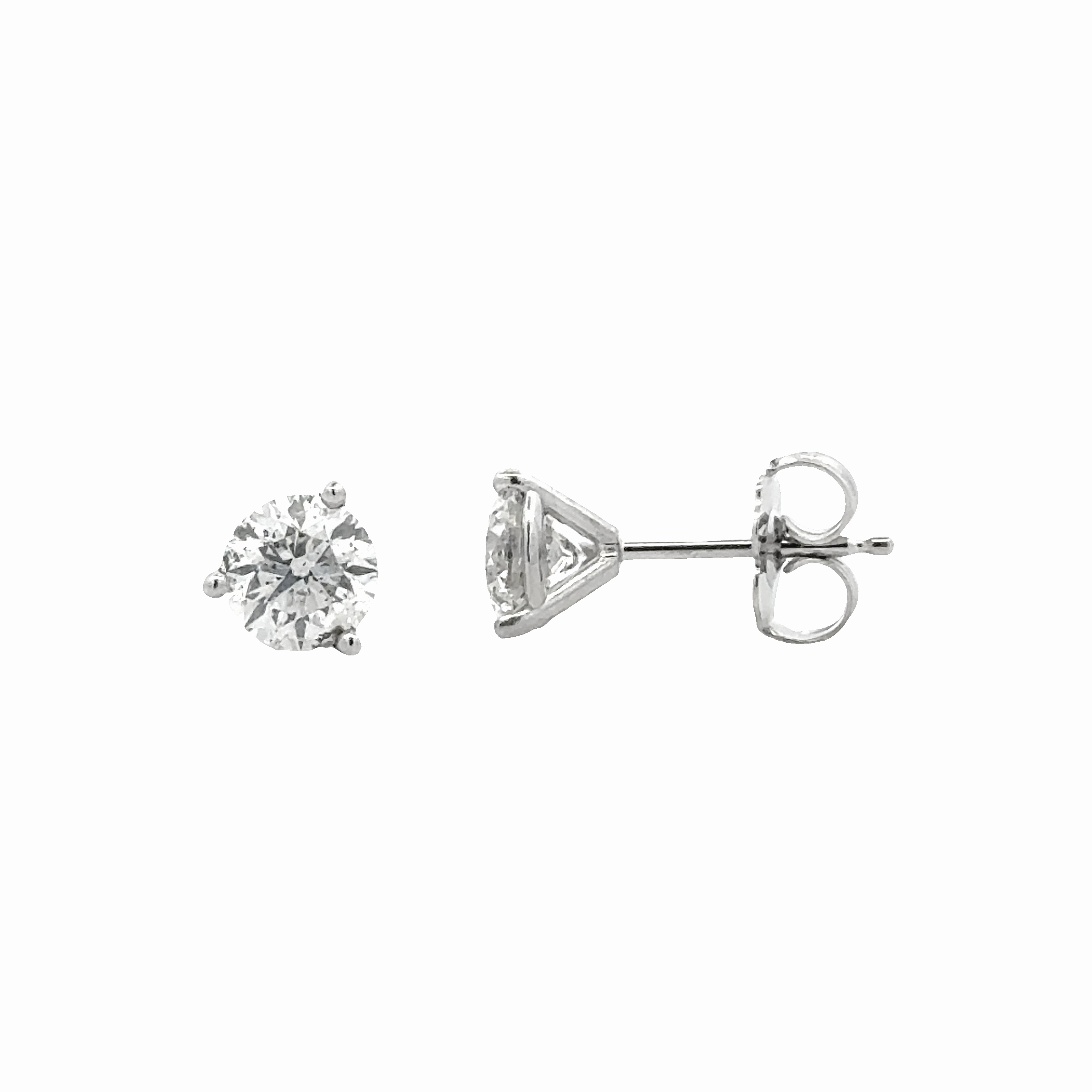 1.25cttw Round Diamonds in Three Prong Martini Earrings Beach Embellishment Modern Finish