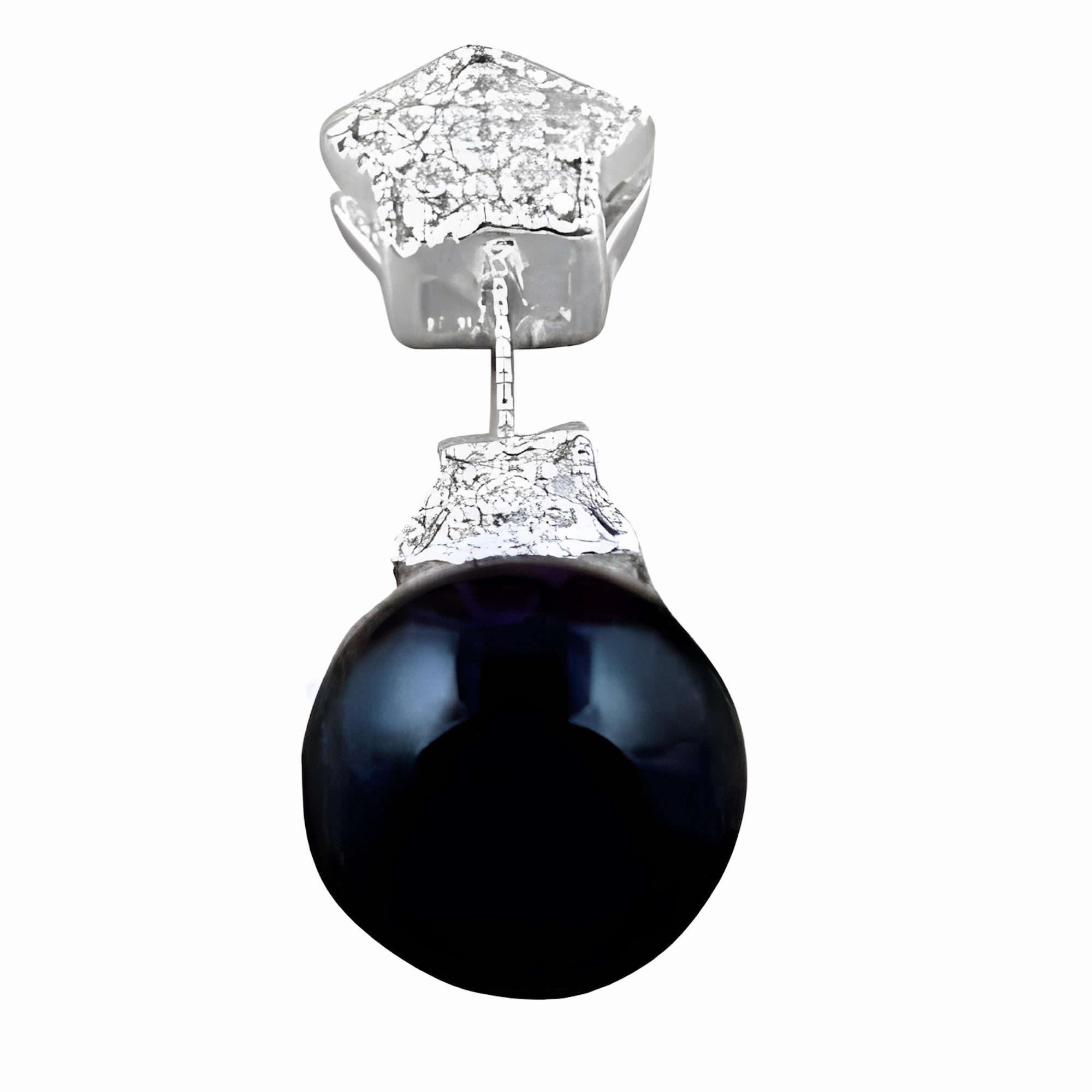 Adjustable Length Jewelry City Gift Stunning Black Onyx & Cubic Zirconia Gemstone Pendant - Hot & Dazzling Jewelry
