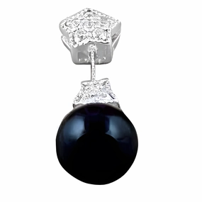 Adjustable Length Jewelry City Gift Stunning Black Onyx & Cubic Zirconia Gemstone Pendant - Hot & Dazzling Jewelry