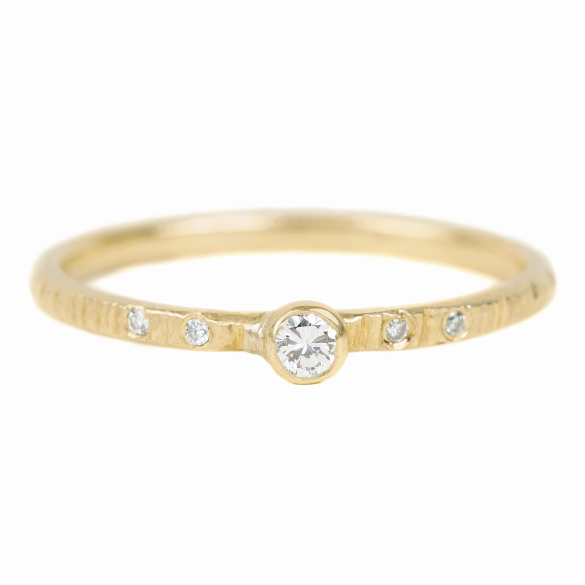 Goldyn Stacker Band - 18k Gold   Reclaimed Diamonds Timeless Beauty Statement Look