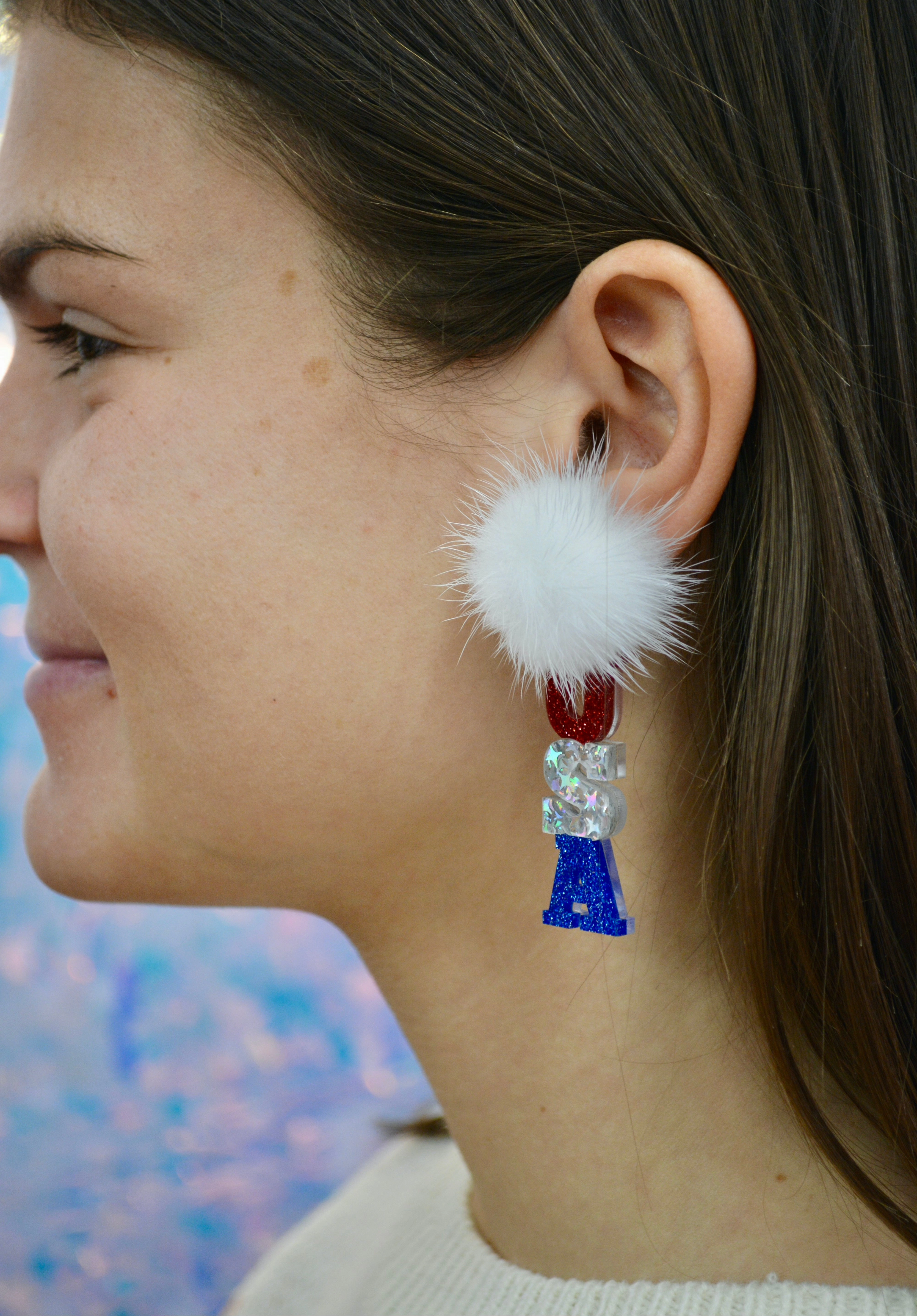 Born in the USA Earrings Timeless Look Design Shine Factor