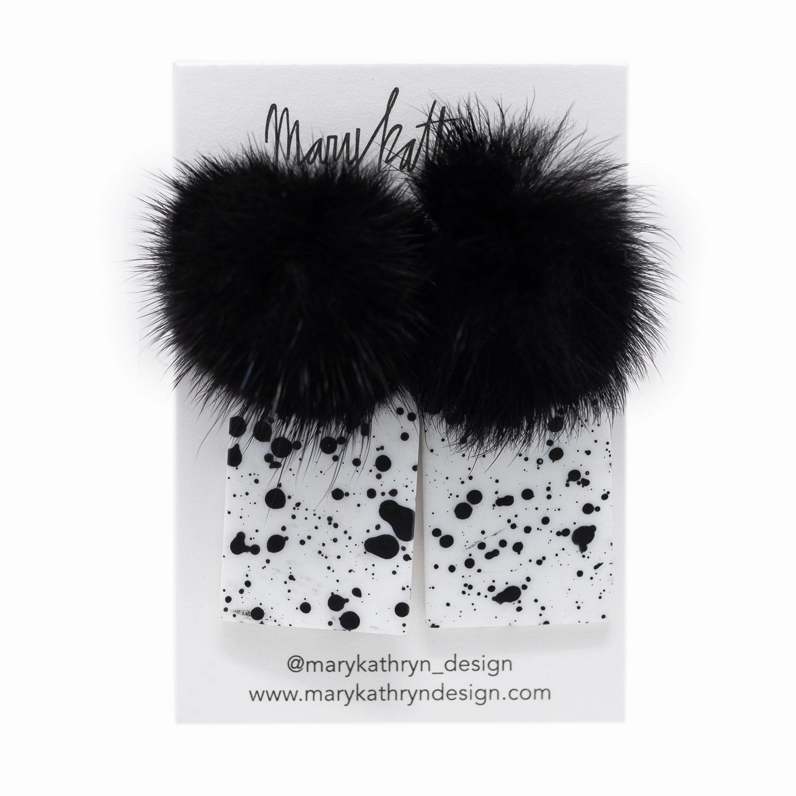 Unique Design Artisan Craft Cruella Puff Earrings