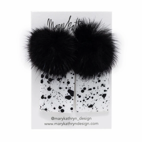 Unique Design Artisan Craft Cruella Puff Earrings