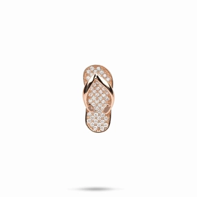Lightweight Choice Budget-Friendly Piece Slipper Pendant in Rose Gold with Diamonds - 18mm