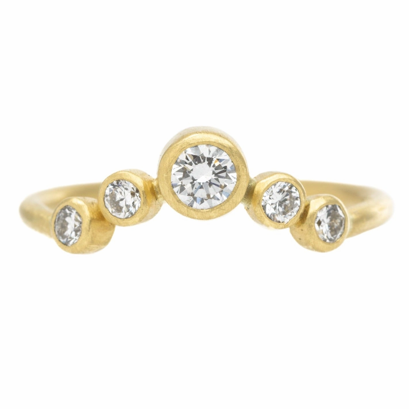 Queen Bee Shadow Band - 18ky Gold   VS Reclaimed Diamonds Sparkling Craft Exclusive Detail