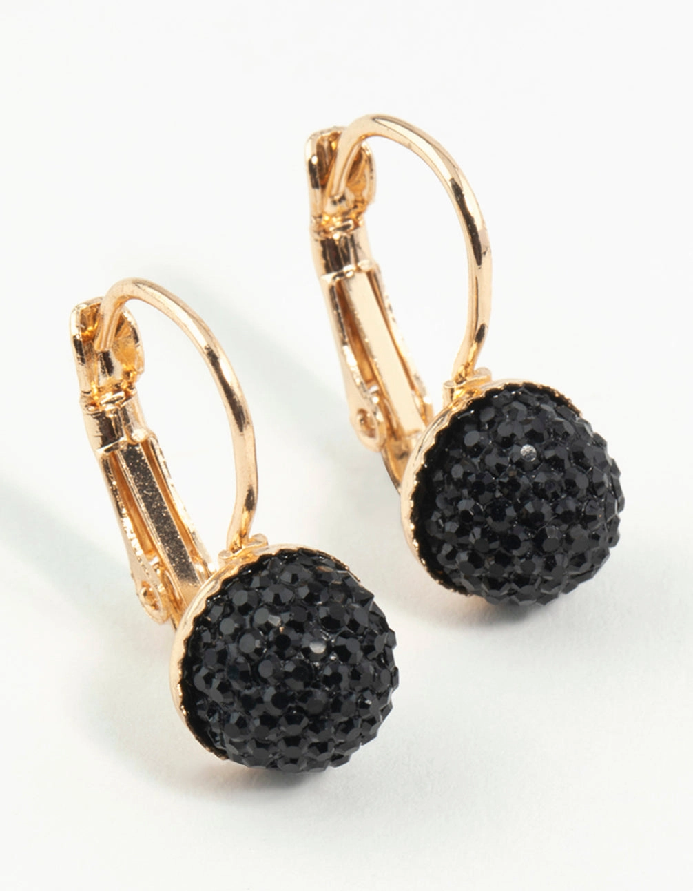 Gold Sparkle Ball Clip On Earrings Handcrafted Jewelry Finish