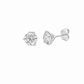 Attractive Essential Comfortable item 2.4cttw Round Diamonds in Three Prong Martini Earrings