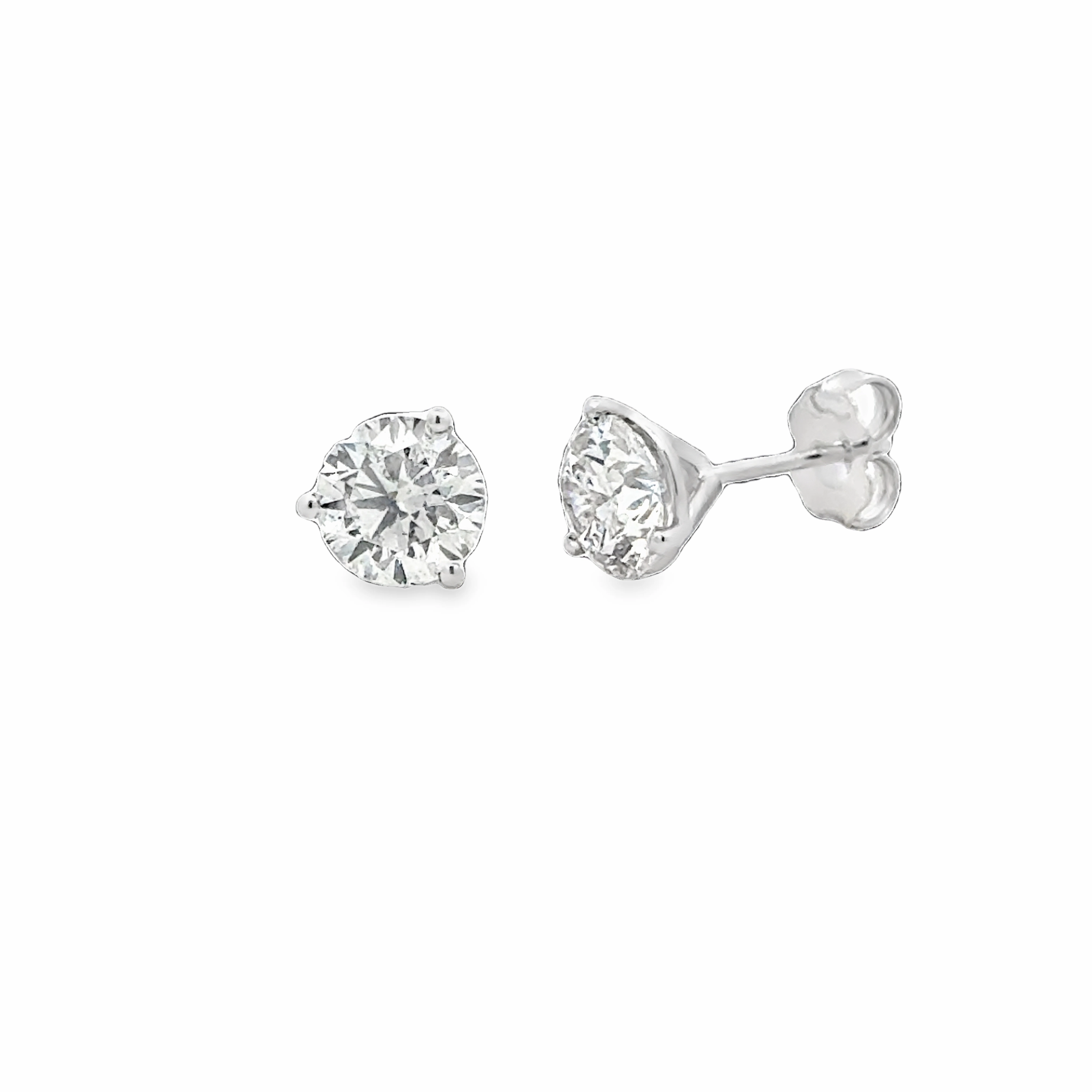 Attractive Essential Comfortable item 2.4cttw Round Diamonds in Three Prong Martini Earrings
