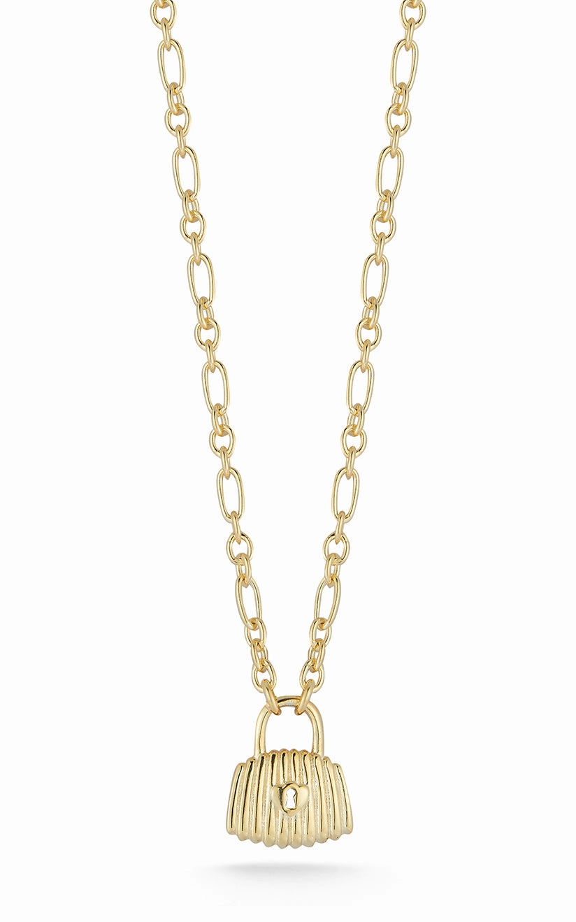 Vintage Padlock Necklace Holiday Accent