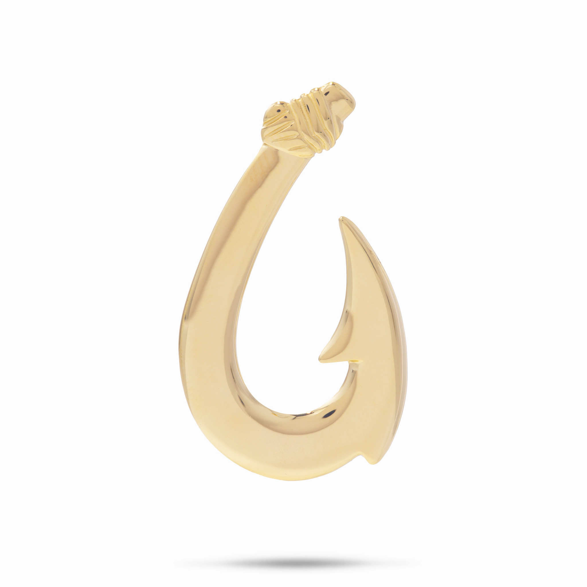Fish Hook Pendant in Gold - 35mm Birthday gift