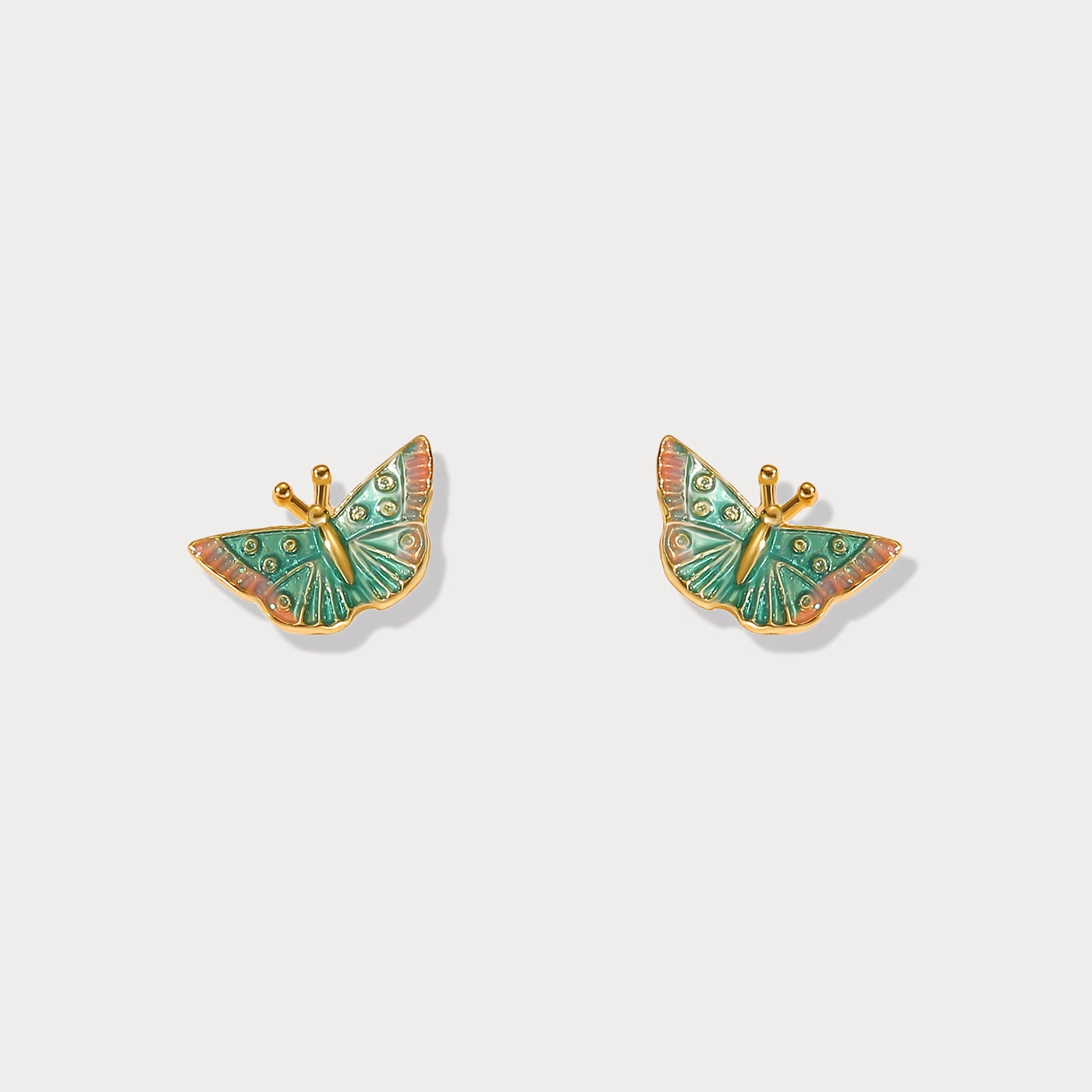 Rainforest Butterfly Earrings Charming Detail Layered Look