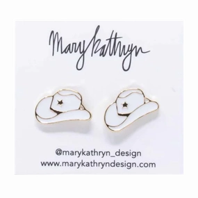 Simple Glow White Cowboy Hat Studs