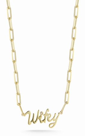 Wifey Necklace Bright Highlight Fashion Design