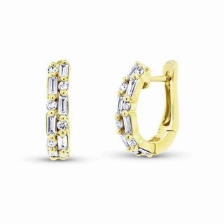 Radiant Aesthetic Chic Vibe Diamond Huggie Earrings