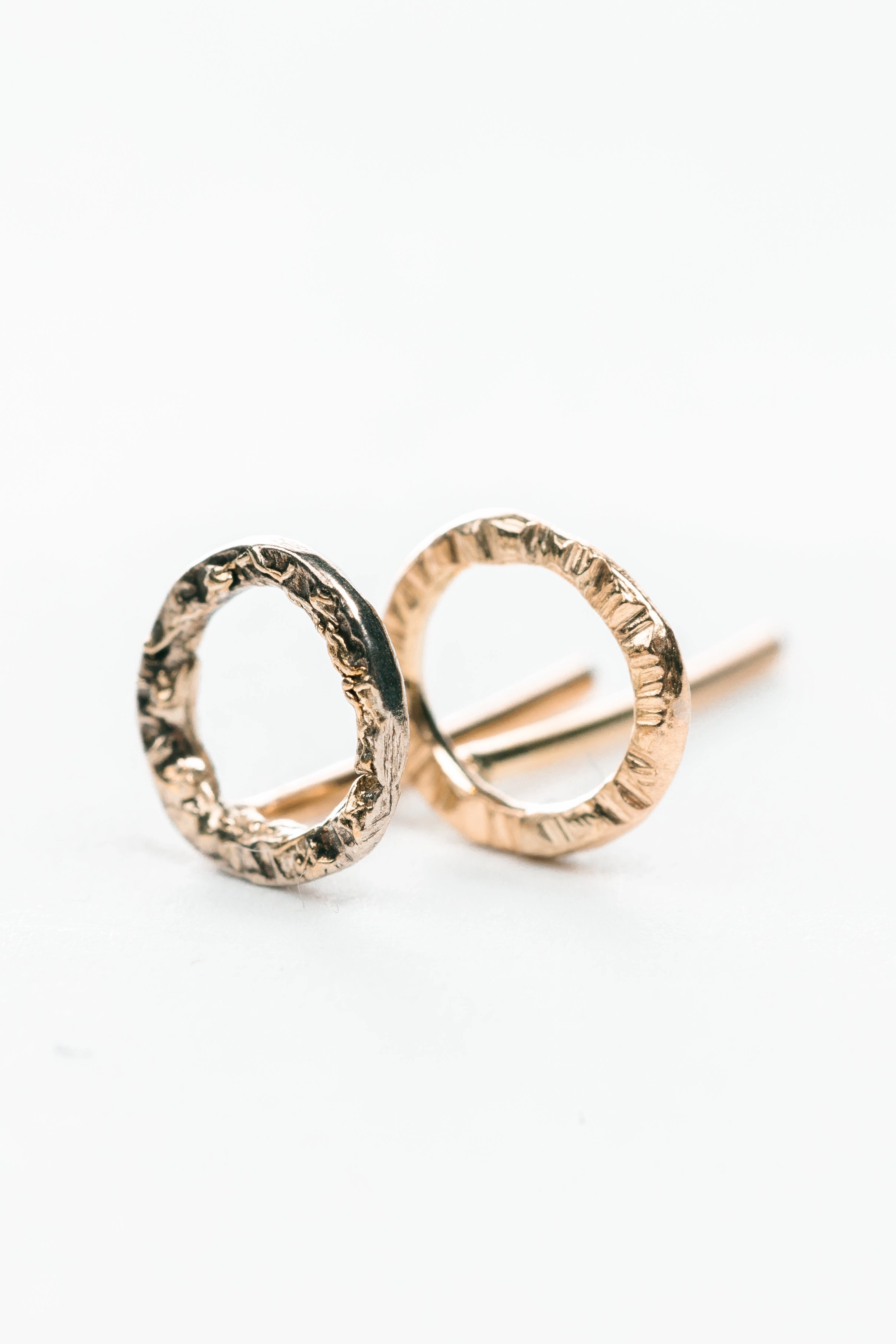 X-O Studs - 22k/18k Gold   Oxidized Silver Handmade Shine Pieces