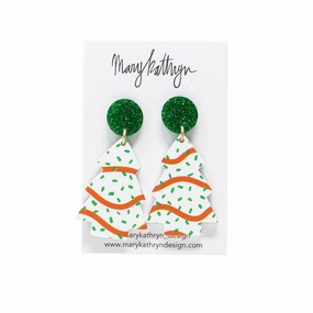 Charming Radiance Xmas Tree Cake Earrings