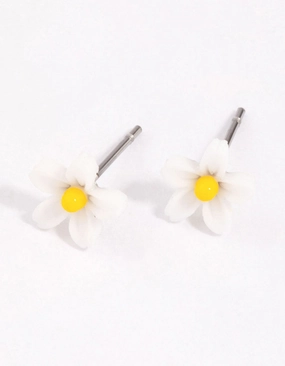 Pure Detail Yellow Mini Daisy Stud Earrings