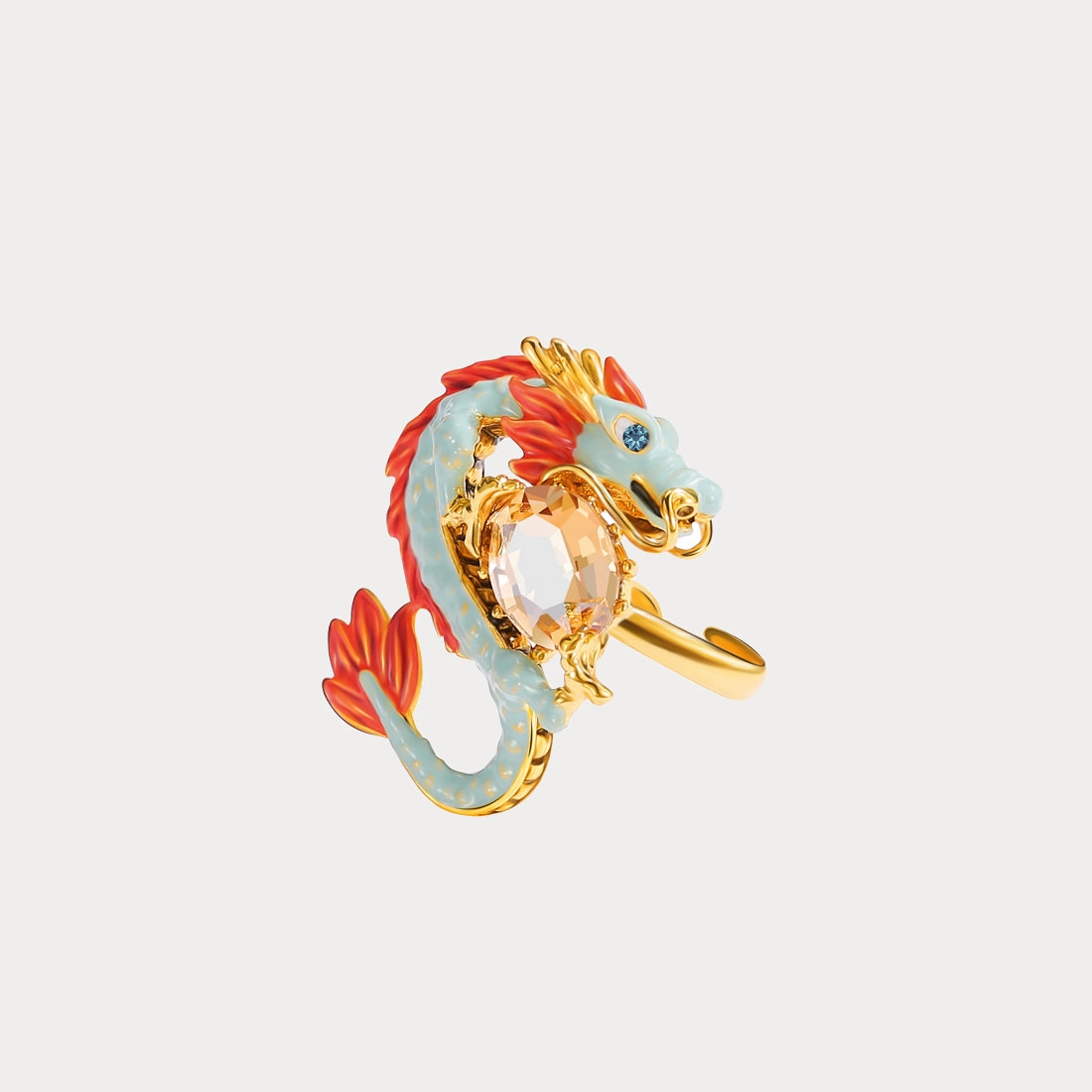 Zodiac Dragon Ring Timeless Flow Crisp Finish