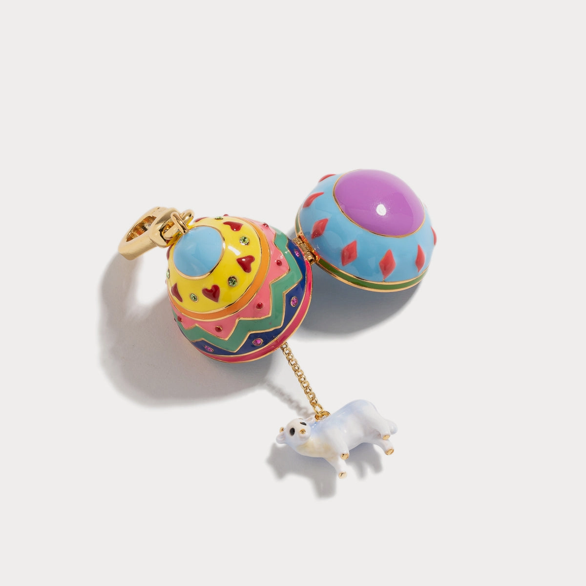Zodiac Easter Egg Locket Necklace Instant Shine